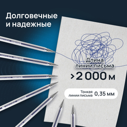 Ручки шариковые BRAUBERG "M-500 CLASSIC", НАБОР 4 шт., СИНИЕ, узел 0,7 мм, линия письма 0,35 мм, 143453