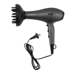 Фен для волос Polaris PHD 2600ACi Salon Hair с насадками концентратор и диффузор, серый