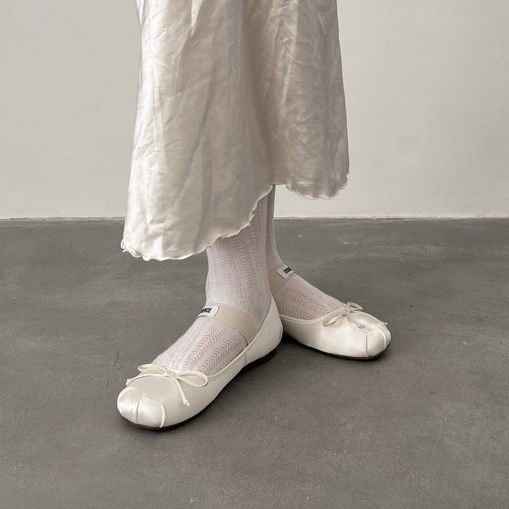 Балетки Disobedience Satin Ballerina ivory