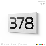 Номер на дверь 378, табличка на дверь для офиса, квартиры, кабинета, аудитории, склада, белая 120х70 мм, Айдентика Технолоджи