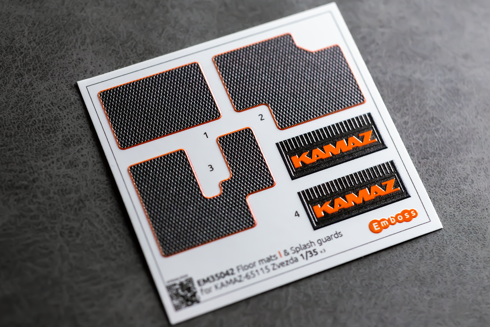 KAMAZ 65115 Floor mats EVA and splash guards for Zvezda 3650 1/35 (3D decal)