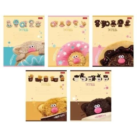 Тетрадь А5 12л лин. Hatber "Кофейные коты" 5 диз.в блоке