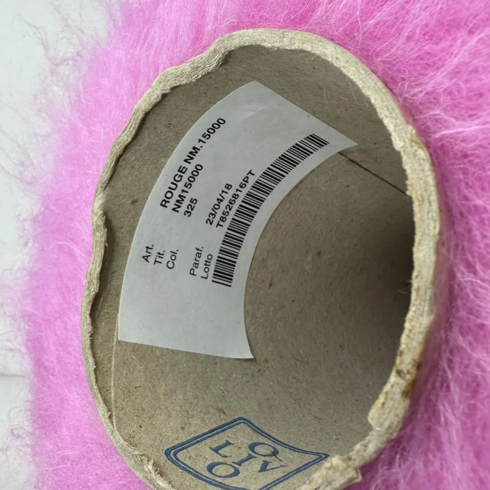 ROUGE - Lanificio dell'Olivo S.p.A.; 37% суперкидмохер (ворс 24,5 мкм), 37% baby альпака, 26% п/а; 1500м/100гр; col. 325, цвет: насыщенный холодный розовый