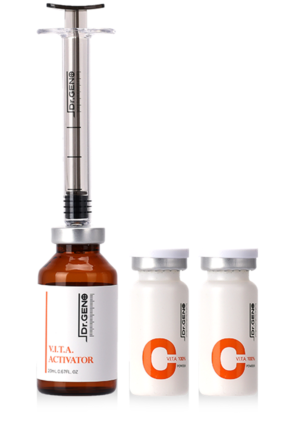 Dr.GENO Toning KIT (V.I.T.A. ACTIVATOR + V.I.T.A. C. Powder) | Мультивитаминная система для сияния и коррекции пигментации (TRX + Vit C)