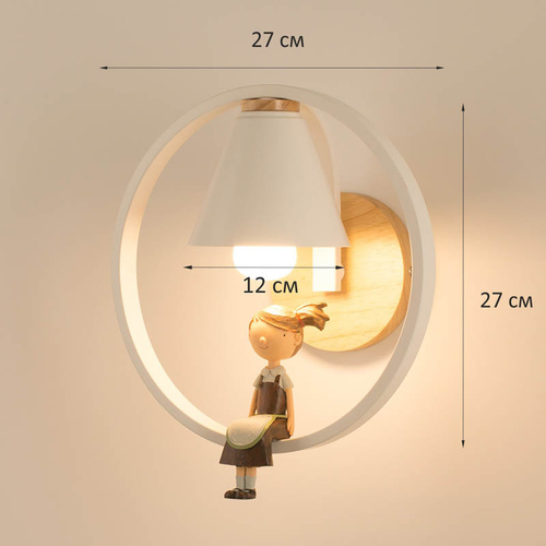 Настенный светильник Home Light Астерия MMD-LED B138-1-1xE27 белый