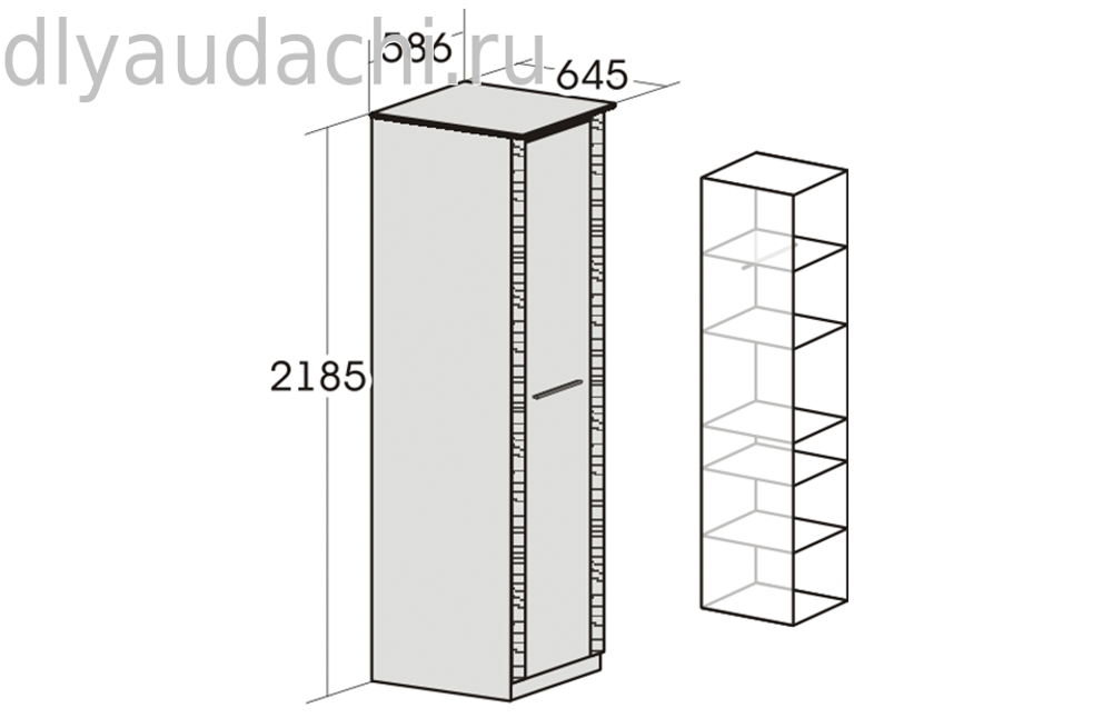 Шкаф 1-дверный "Элана" спальня дуб сонома