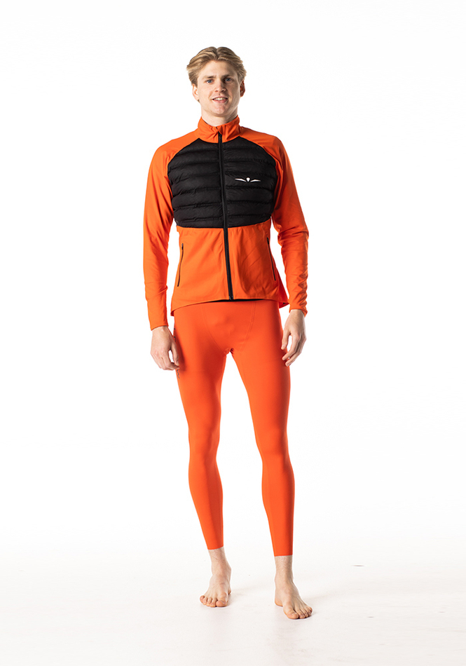 ЛОНГСЛИВ С ПУХОВОЙ ВСТАВКОЙ МУЖСКОЙ LONG SLEEVE DOWN PUFFER | TANGERINE