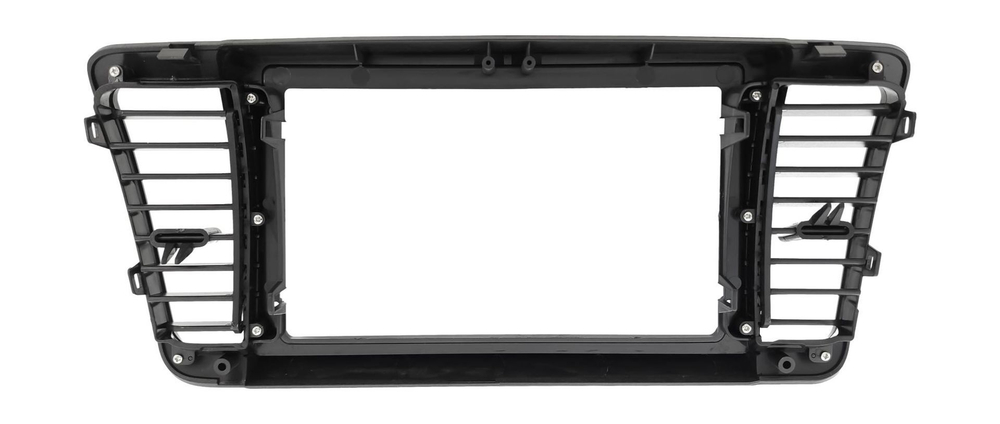 Комплект рамки с разъёмами 9" Subaru Outback 3 BP, Legacy 4 BL 2004-2009 (правый руль)черная вниз с воздуховодами - Car-Smart 3069