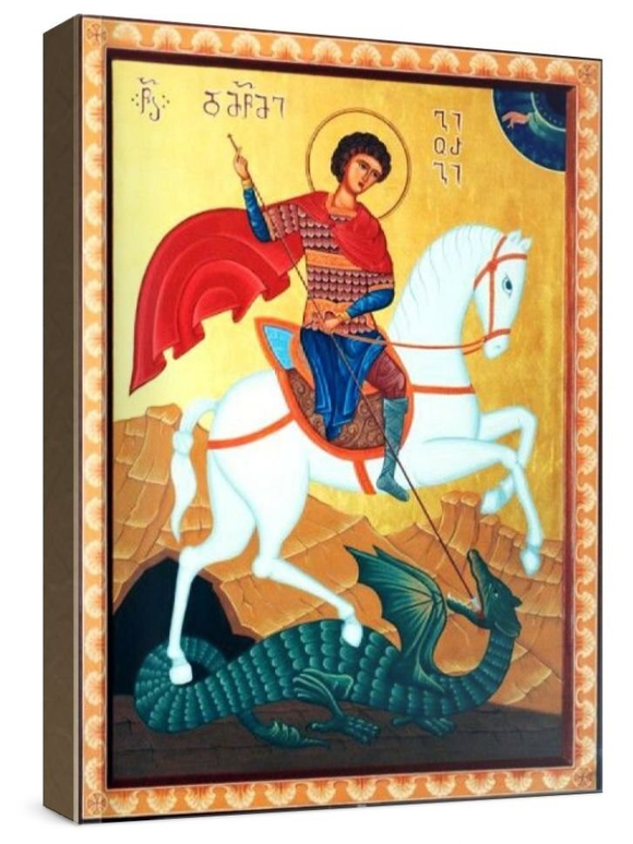 Георгий Победоносец (рукописная икона)