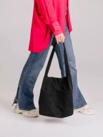 Сумка шоппер на магните с карманами большая