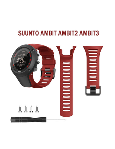 Ремешок для Suuntu Ambit , Ambit 2, Ambit 3 силиконовый (Красный)