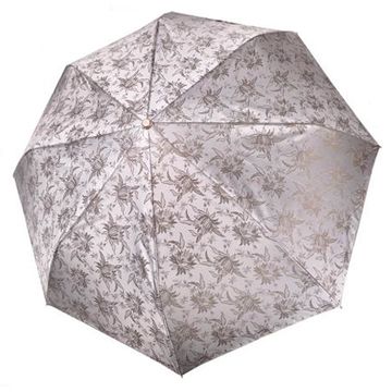 Жаккардовый женский зонт серебристый 120-D-01