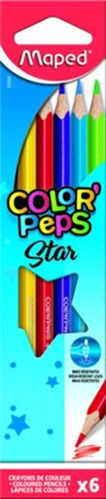 Карандаши цвет.  6цв  Maped Color Peps  трехгранные, ударопрочные, карт.упак.