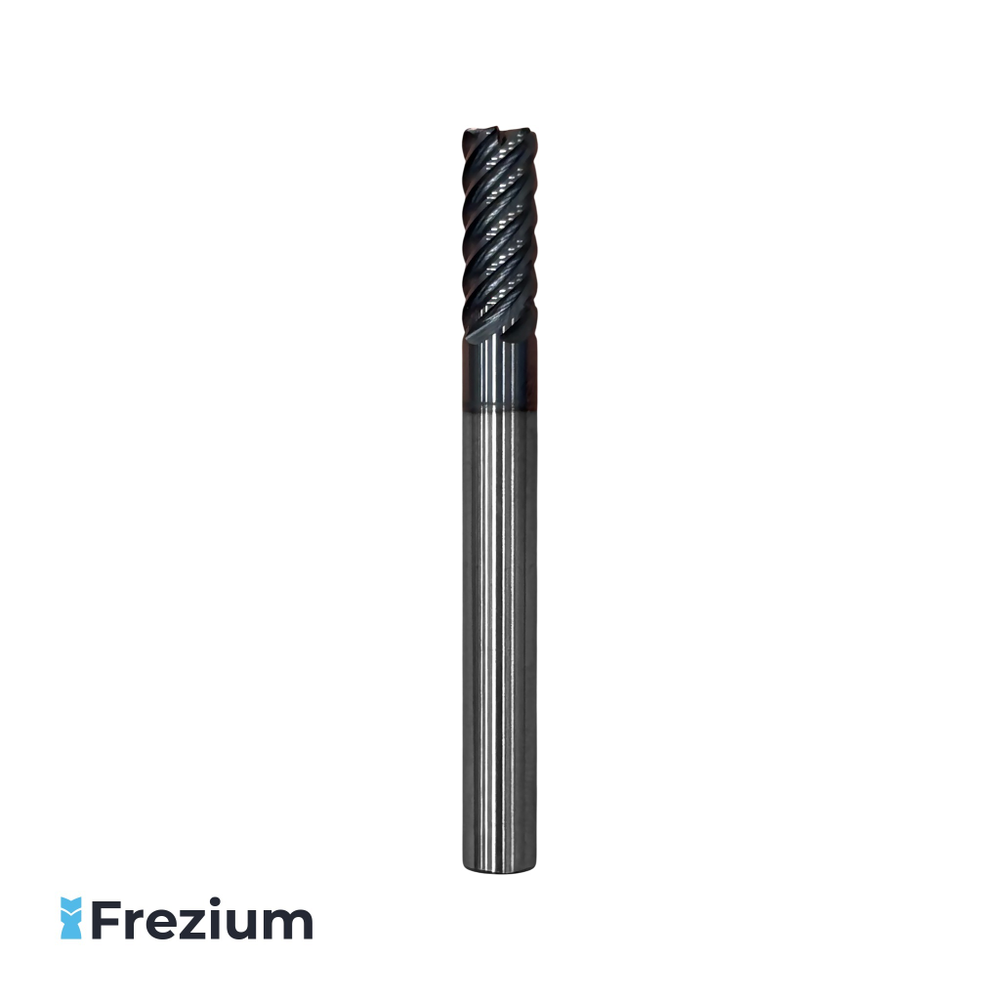 Фреза радиусная твердосплавная по металлу 6x6x13x57 Z6 R1 VHM Фреза радиусная твердосплавная по металлу 6x6x13x57 Z6 R1 VHM