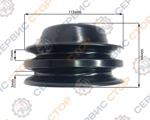 Шкив водяного насоса (помпы) 2 ручья КМ385