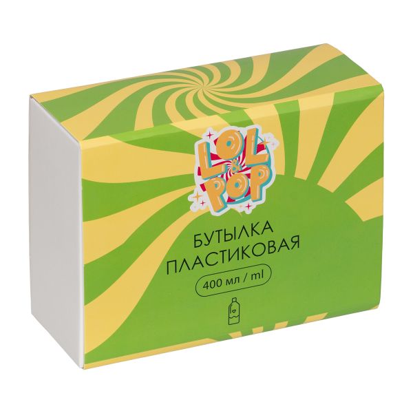 Бутылка пластиковая 400 мл, 16.8х6.4х12.3 см, №02 желтый, Lol&Pop LLP-010