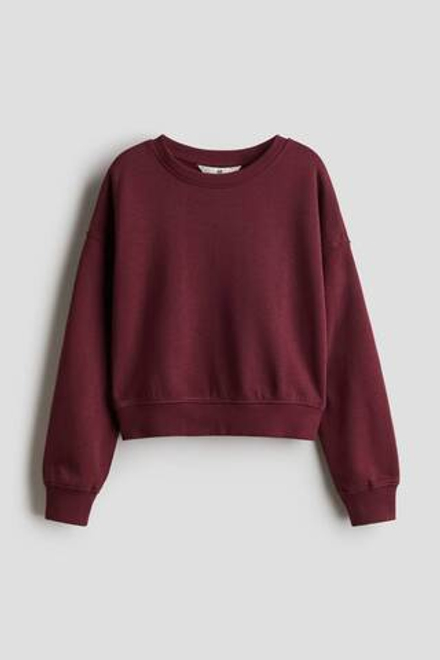 H&M Толстовка с круглым вырезом, малиновый