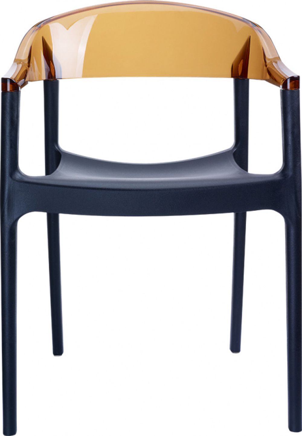 Кресло пластиковое, Siesta Contract Carmen, черный, янтарный