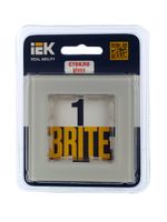 BRITE Рамка 1 -местная РУ-1-2-БрВа стекло ванильный IEK