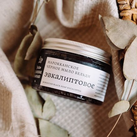 Черное мыло бельди "Эвкалиптовое"
