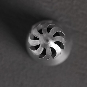 Насадка кондитерская «Сфера.Прорези изогнутые», d=3 см, вых. 2,3 см