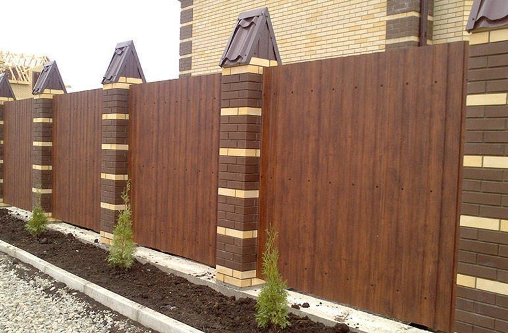 Профлист С-8 ECOSTEEL Золотой дуб текст. 0,5 мм