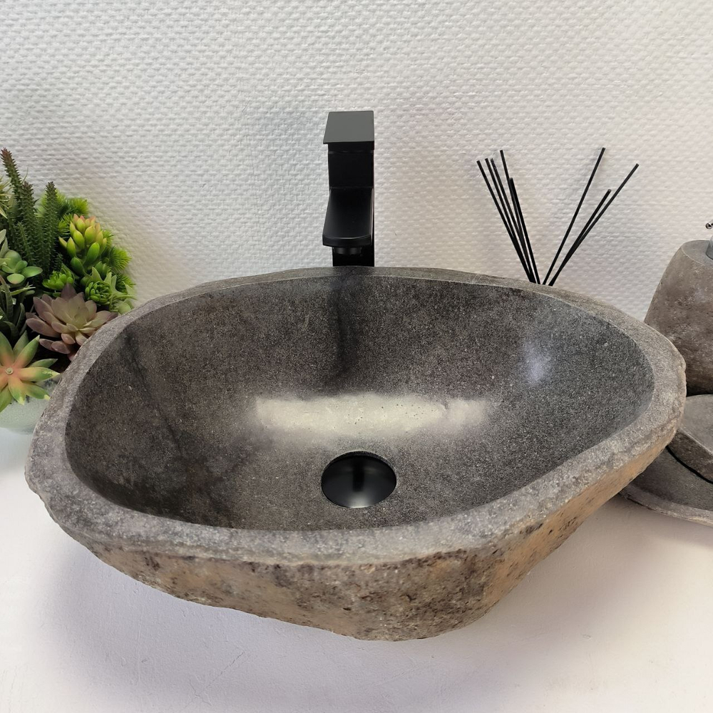 Раковина из речного камня RS-63321 (49*36*16) 0122