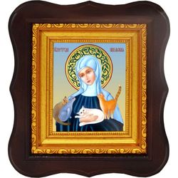 Святая Гертруда Нивельская. Икона на холсте.