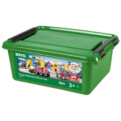 Brio Kolejka - Набор деревянной железной дороги Cargo Deluxe 33097