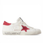 Кеды Golden Goose Superstar suede-trimmed distressed leather sneakers