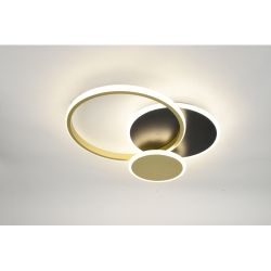 Светильник потолочный светодиодный ЭРА Модерн City CLL-1-60 3K-6,5K RC BK+GD с ДУ черный/золото | Светильники SPB-6 с ДУ