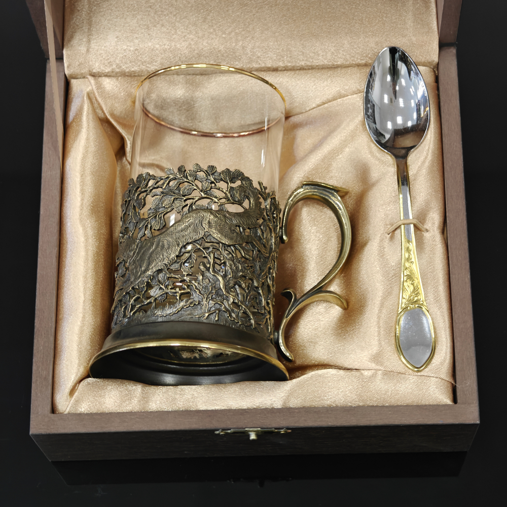 Чайный набор "Волк" с ложечкой