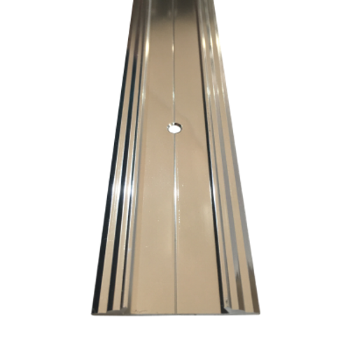 Порог-стык с рез. 46мм "DO-1" 2,7м (осн.) Серебро глянец с цв. рез. анод. ал.