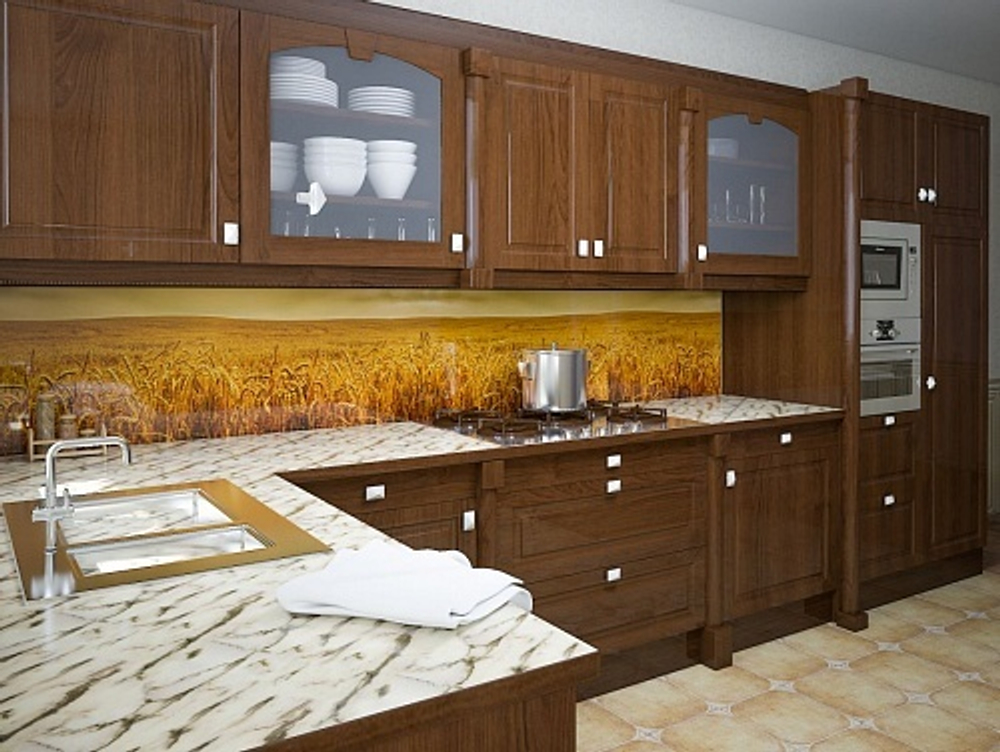 Фартук для кухни ПВХ Panda Пшеница 0115 2800х610 мм