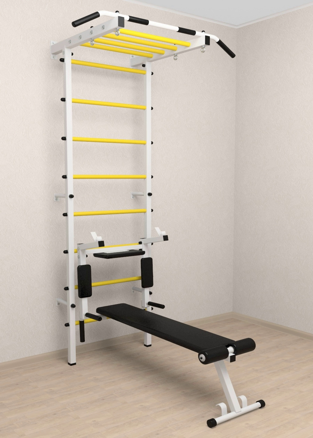 Шведская стенка Sv Pro рукоход 854 (Турник Pro рукоход/Брусья/стойка/Скамья)