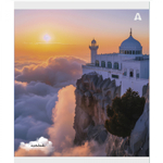 Тетрадь 36 л., А5, клетка, Alingar "Мечети", скрепка, офсет, мелованная бумага, 5 дизайнов в пленке т/у