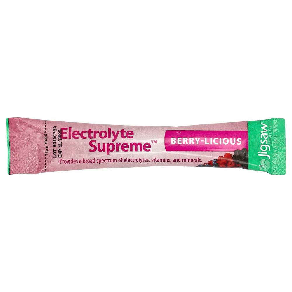 Jigsaw Health, Electrolyte Supreme ™, ягодный вкус, 60 пакетиков по 5,4 г