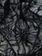 Кружевное эластичное полотно (сетка), цветы, черный