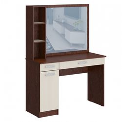 Стол туалетный с зеркалом Уфимка (венге/дуб молочный/зеркало), МФ 1+1