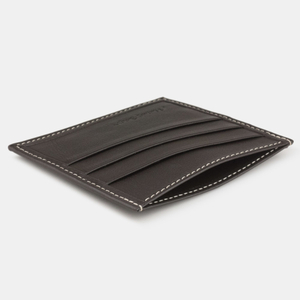 Картхолдер из натуральной кожи теленка, темно-коричневого цвета