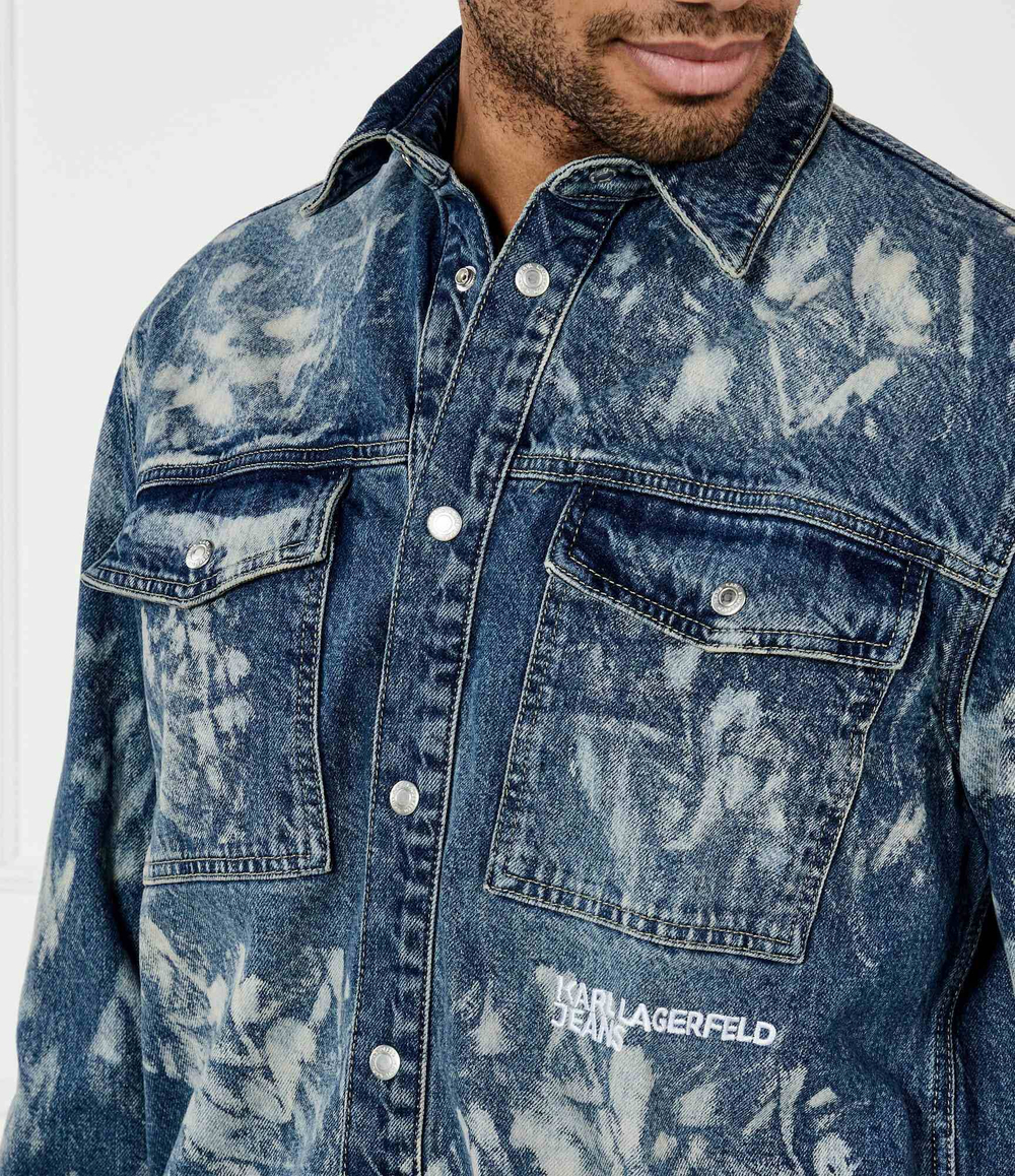 Джинсовая рубашка Karl Lagerfeld Jeans - голубой(A1M16013)