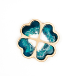 Деревянная менажница из кедра "Клевер" с эпоксидной смолой