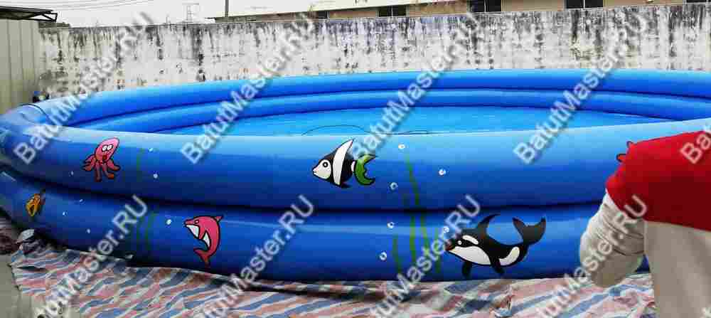 Надувной бассейн «Аквариум», 12*12*0,9 м