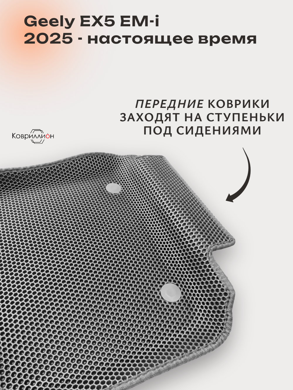 Передние автомобильные коврики ЭВА с бортами для Geely EX5 EM-i (25-н.в.)