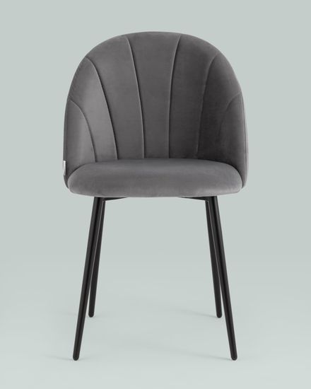 Стул Логан NEW велюр серый