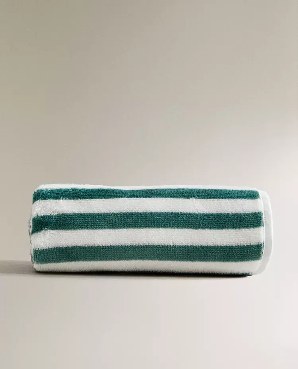 ZARA HOME ДЕТСКОЕ ПОЛОТЕНЦЕ В ПОЛОСКУ, ЗЕЛЕНЫЙ