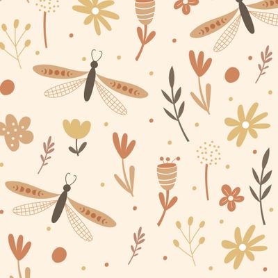 Стрекозы и растения