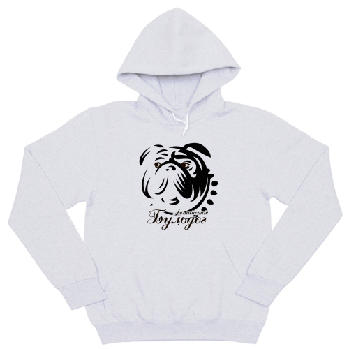 Толстовка "Английский бульдог - портрет"