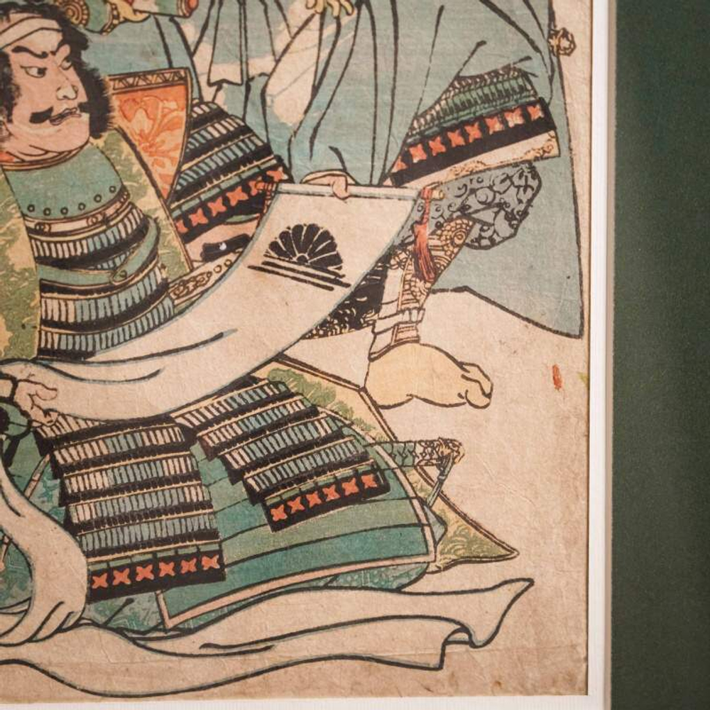 Гравюра на дереве «Два самурая»