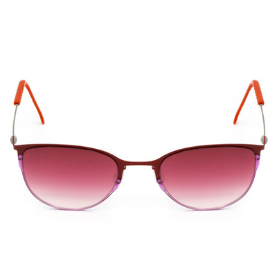 Красные солнцезащитные очки из титана с красными линзами. Модель 04